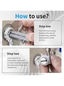 Juego de 10 piezas de herramientas extractoras para tuberías dañadas, removedoras y extractoras de tornillos dañados, herramienta multifuncional para extracción de grifos rotos, con ajuste de apertura de rosca, kit extractor fácil de usar para grifos de agua dañados