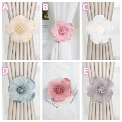 1 件/2 件花卉窗帘夹装饰配件