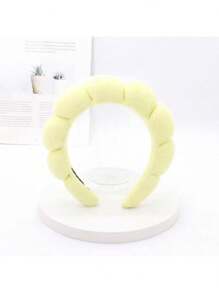 1 pieza Diadema con forma de nube simple de esponja para mujeres, diadema de verano para lavado de cabello y peinado, accesorios rosas, diadema, diadema para el cabello, diadema para el cuidado de la piel