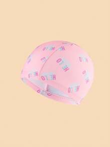 1 قطعة خوذة سباحة ناعمة بطبعة وحيد القرن الجميل والصدف، مناسبة للسباحة والعب على الشاطئ، بتصميم جذاب ورقيق مثالي لحفلات الصيف والحمامات