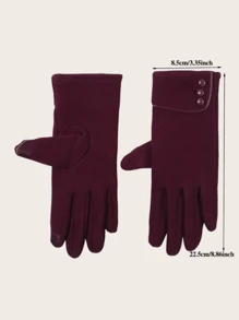 1Pair Winter Thickened Warm Gloves For Unisex, Waterproof, Windproof, Touch Screen Compatible, Button Closure, Ideal For Skiing, Hiking, Cycling, And Outdoor Activities In Extreme Cold Weather Conditions