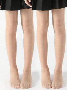 Women/Kids' 3D Heart & Floral Print Leggings/Knee High Socks - Multicolor - View 44