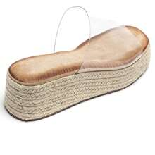 Sandalias de cuña para mujer, de estilo simple y casual para uso diario - Transparente - Ver 5
