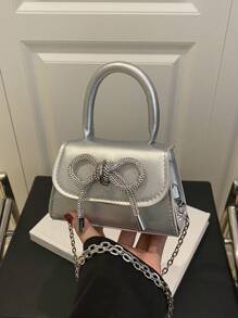 独特别致的 INS 风格蝴蝶结方形单肩包，时尚斜挎包，2025 年春夏新品