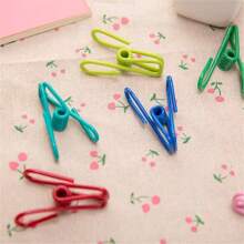 Multi-Functional Color Clip, Suitable For Clothing-Peg, Clothes Fixing, Sealing Clip, Snack Sealing, File Long Tail Clip, Fixed Windproof, Household Debris Storage Clip, Random Color