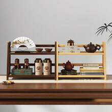 Mini Compact Bookcase, Kitchen Tea & Coffee Cup Pot Storage Display Rack