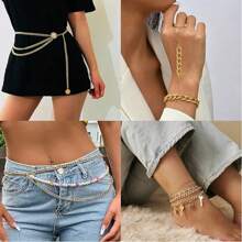 Rollo de 5m de Cadena de aleación de aluminio gruesa y retorcida, cadena de metal chapada en oro para hacer joyería, collares, pulseras y manualidades DIY