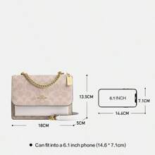 Mini Klare Crossbody Bag Coach Bag Chain Bag Leather Handbag Small Flap Square Bag For Women Purses And Bags Women Bag - Sand Chalk - View 6