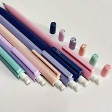 Juego de 6 lápices mecánicos pastel artísticos y versátiles, con punta retráctil de 0.5/0.7mm y agarre cómodo, ligero y perfectamente equilibrado para el arte y la escritura de vuelta a la escuela