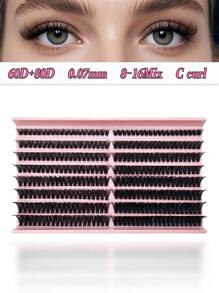 Miss Wink Cils individuels extrêmement frisés, doux et naturels 30D/40D/50D/60D/80D, mélange de 8-16 mm 0,07 mm C. Ultra léger, 16 rangées de 320 pièces, extension de cils en mink étanche, effet 3D, faux cils convenant au maquillage léger, au maquillage intense, au look quotidien, au cosplay, portables pour une utilisation quotidienne ou pour des sorties en toutes occasions