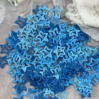 50pcs/Pack Multi-Functional Minimalist Assorted Blue Pentagon Decoration,Hair Accessories,Hair Clips,Hair Slide,Hair Barrettes Claw Clips, School Stuff