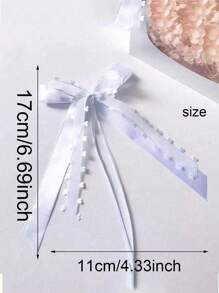 10/20pcs Wedding Bowknots Ribbon White Wedding Cars Chairs Bow Decoration DIY Bouquet Gift Wrapping Satin Ribbon Xmas Home Decor