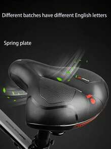 1pc Bicycle Seat Cushion, Extra Soft Padded Mountain Bike Saddle Shock Absorbing, Universal Bicycle Seat Accessory - Multicolor - View 8