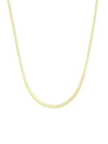 1pc Minimalist Gold Flat Snake Bone Collar Necklace - Yellow Gold - View 3