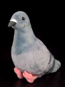 1 pièce Jouet en peluche doux et mignon de pigeon - Animal en peluche gris réaliste avec des pattes et un bec roses, idéal comme cadeau pour enfants, design d'oiseau ludique, jouet d'oiseau ludique | Design d'animal réaliste | Jouet en peluche, Cadeaux de pigeon