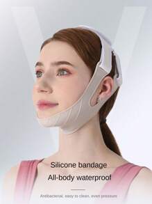 1 Stück Silikon V-förmige Gesichtslifting Maske, physikalische Gesichtslifting Doppelkinn Band, hautfarbene straffende und schlankmachende Schlafmaske