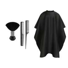 10 In 1 Hair Cutting Barber Cape With Neck Duster Brush Barber Brush Neck Strips Hair Combs Hair Clips, Professional Barber Accessories Cleaning Supplies For Salon Haircut Styling (Black) Gifts For Her / Gifts For Him/Romantic Gift/Love Gift/Couple Gift/Valentine Present/Valentine - Black - View 14