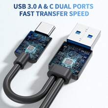 Lecteur DVD externe, lecteur et graveur de CD/DVD portable USB 3.0 - haute vitesse, ultra fin, lecteur optique léger avec compatibilité Type-C et USB - fonctionnement silencieux pour la lecture et l'écriture de CD/DVD (Noir)