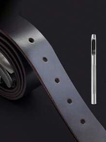 Juego de 4 perforadores de agujeros para cinturones (2.5 mm + 3 mm + 3.5 mm + 4 mm) Kit de perforadores de agujeros redondos para, correas de reloj, bolsas de cinturón, herramientas manuales galvanizadas multiusos para bricolaje
