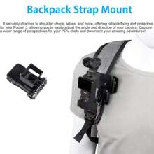 Rucksack Cliphalterung geeignet für DJI Osmo Pocket 3, Rucksack-montiertes Zubehör für Egoperspektive für DJI Osmo Pocket 3, mit Verlängerungsadapter