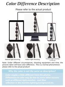 合成长直发自然泡泡辫马尾辫假发带橡皮筋自然时尚 - 自然黑 - 查看 8