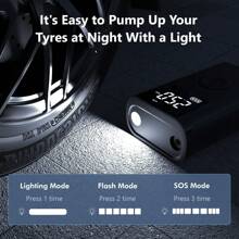 CARSUN CARSUN Portable Inflator Compressor Pump With LED Lamp For Car Motorcycle Bicycle Tyre Balls Wireless Electric Car Air Tire Pump