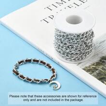 Rollo de 5m de Cadena de aleación de aluminio gruesa y retorcida, cadena de metal chapada en oro para hacer joyería, collares, pulseras y manualidades DIY