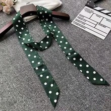 1 Pc Women's Extra Long Scarf Shawl, Fashionable All-Season Versatile Accessory, Can Be Used As Necktie, Headband, Decorative, Vintage Elegant