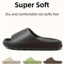 Women's Super Comfortable Slippers - Breathable Anti-Slip EVA Foam Sole, Open Toe Design, Lightweight Soft Casual Shoes, For Indoor/Outdoor Use, Beach, Shower - Suitable For All Seasons - White - View 5