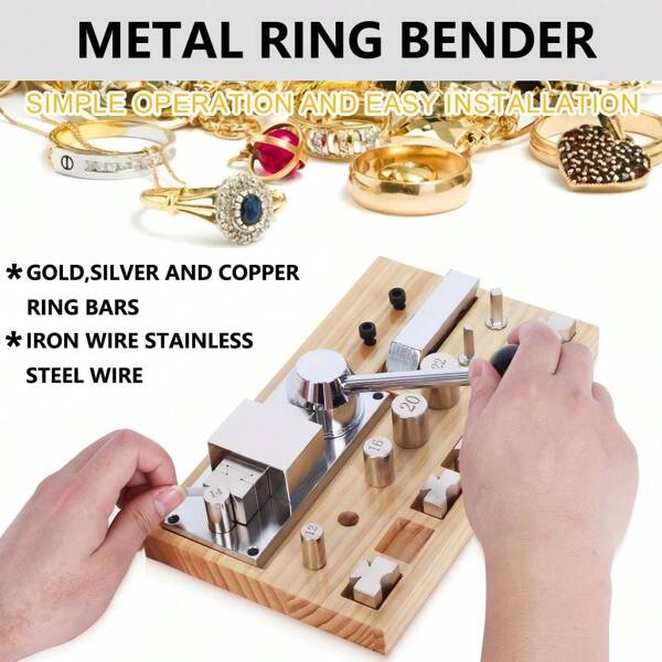 Herramienta superior para doblar anillos de Ⅳ para hacer anillos Herramientas esenciales para principiantes en la fabricación de anillos DIY Perfecta para la fabricación y el procesamiento de joyas