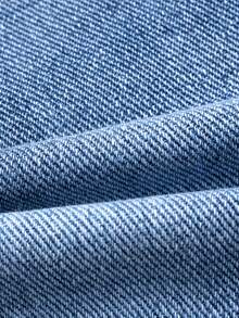 小男孩深色洗水牛仔短裤，简约 5 口袋设计，可调节松紧腰带，做旧细节，休闲修身短裤