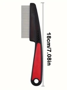 1 PC Stainless Steel Comb For Thick Hair - 1pc Fine-Tooth Lice And Dandruff Removal Comb With ABS Handle Hair Styling Tool - Multicolor - View 6