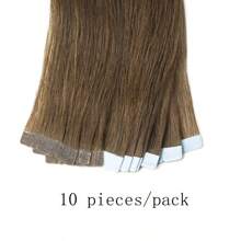 Mini Tape in Extension per Capelli Umani Nastro Invisibile Senza Cuciture Doppio Lato nei Capelli 10 pz/set Naturale Lisci Neri Castani Biondi 3*0.8cm Nastro Minuscolo sui Capelli