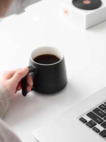 1pc Customized Name Ceramic Mug, Personalized Text Or Letter Coffee Cup, Outdoor Camping Mug, Suitable As Bridesmaid Gift, Friend Gift, Mother Gift, Valentine Gift