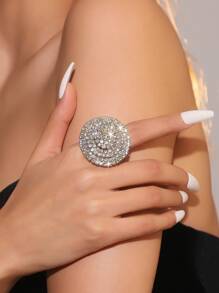 Glamorous Rhinestone Decor Ring