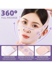 شريط قابل للتنفس للوجه مقنع بتشكيل خط الفك والخدين، معالجة طيات الوجه