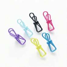 Multi-Functional Color Clip, Suitable For Clothing-Peg, Clothes Fixing, Sealing Clip, Snack Sealing, File Long Tail Clip, Fixed Windproof, Household Debris Storage Clip, Random Color