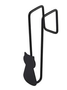 2 pièces Crochets design chat de bande dessinée, support de crochet adhésif pour la salle de bain, la chambre, la cuisine, le bureau. Pas de perçage, retour à l'école