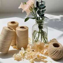 2mm/3mm 10M/100M Natural Vintage Jute Rope Twine Roll Sewing Wedding Gift Wrap Crafts Jute Cord Thread Handmade DIY Party Ribbon Bows Christmas Decoration
