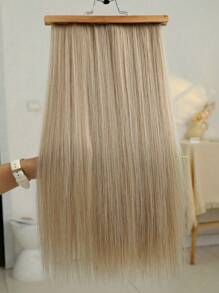 Clip In Hair Extensions Blonde Color 7 PCS Set 24 Inch Long Straight Hair Extension For Women Full Head Synthetic Hair Extensions Hairpieces