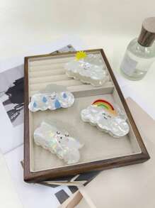 有趣的树脂云发夹，适合优雅的头发，非常适合女性的发夹，适合日常生活的所有装饰 - 彩色 - 查看 4