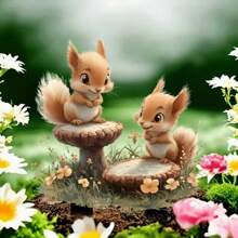 1/2 chiếc, Cọc vườn hình sóc quyến rũ - Acrylic 2D, Chậu hoa trong nhà/ngoài trời và trang trí cảnh quan, Hoàn hảo cho sân trong và bãi cỏ, Trang trí sân vườn, Trang trí lý tưởng cho ngày lễ - Ổ cắm nối đất nhiều màu - Xem 5