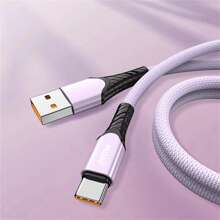 Cable de carga rápida USB Tipo C de 240W 5A compatible con Samsung S25 S24 S23 S22, Realme, 17 15 14 13 12 11, , OPPO, OnePlus (Nota: Este producto solo es compatible con el cargador original para lograr una potencia de 240W. Este producto no es compatible con iPhone para carga rápida) - 240W CA - Ver 10