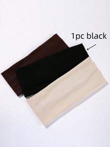 3pcs Women's Wide Headband, Brown/Black/Milk White, Dark Grey, Light Grey, And Black, Comfortable And Stretchy, For Yoga, Sports, Outdoor Activities, Vacation,Gym