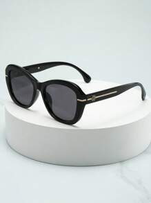 1 pieza Gafas de mujer de estilo vintage con marco ovalado de alta calidad y diseño minimalista (adecuadas para conducir, uso casual, vacaciones, viajes, fiestas, uso diario) para verano, playa, vacaciones, exterior, viajes