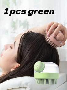 1 Peça Escova Corporal Esfoliante Multifuncional de Silicone, Escova de Limpeza Macia e Amiga da Pele com Reservatório de Líquido para Massagem de Cabeça e Limpeza Corporal, Ferramenta de Higiene Perfeita