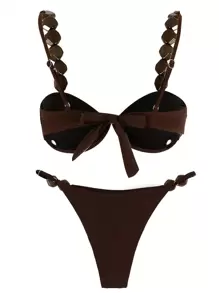 Polovedo Official Sexy Solid Bikini Swimsuit