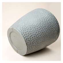 Outdoor Indoor Tree Planters - 14 Inch Large Flower Pots Containers In Storm Gray With Honeycomb Design