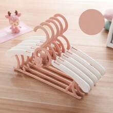 20-5 piezas Perchas de plástico antideslizantes, perchas para armario con diseño antideslizante, aptas para ropa de recién nacido, pantalones de niño pequeño, perchero, almacenamiento y organización