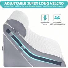 3PCS White 15-In-1 Adjustable Memory Foam Wedge Pillow Set For Sleeping, Orthopedic Bed Wedges, 9, 16 & 20 Inches Height, 3-In-1 Incline Pillows For Post Surgery